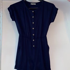 copper key blue romper